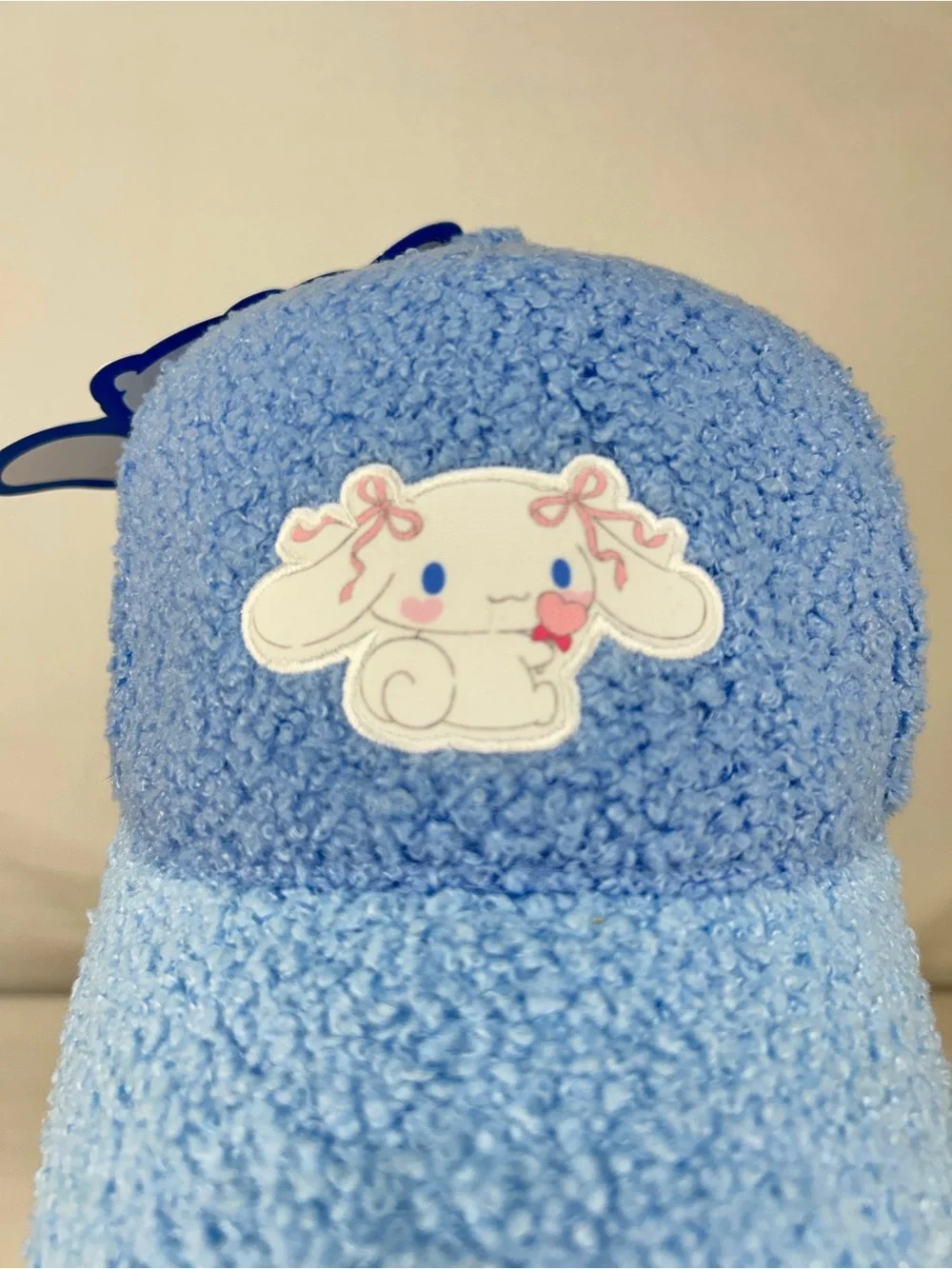 Sanrio Blue Cinnamoroll Plush-Style Kids Hat with White Character Patch